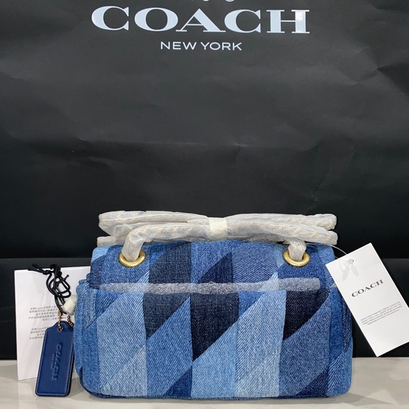 Coach Tabby Denim Shoulder Bag 20 Patchwork Quilting - Picture 12 of 12